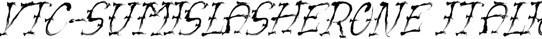 Preview image for VTC-SumiSlasherOne Italic Font