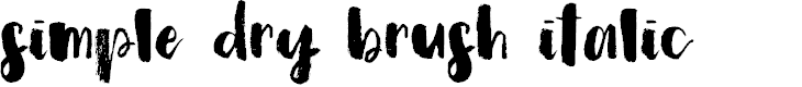 Preview image for Simple Dry Brush Italic