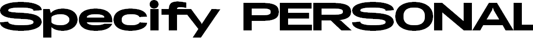 Preview image for Specify PERSONAL Extraexpanded Black