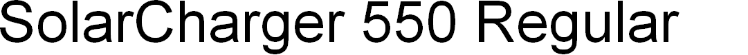 Preview image for SolarCharger 550 Regular Font