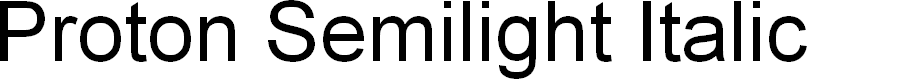 Preview image for Proton Semilight Italic