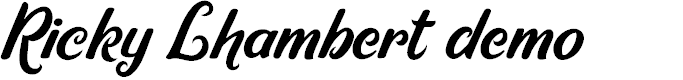 Preview image for Ricky Lhambert demo
