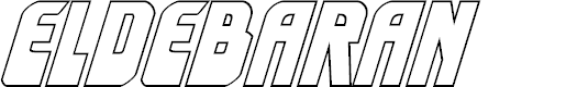 Preview image for Eldebaran Outline Italic