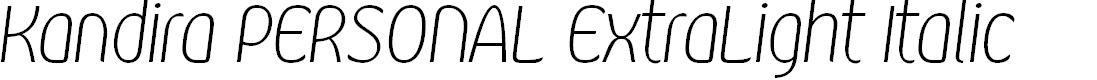 Preview image for Kandira PERSONAL ExtraLight Italic