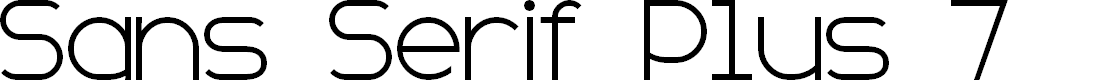 Preview image for Sans Serif Plus 7