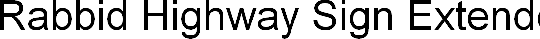 Preview image for Rabbid Highway Sign Extended Italic