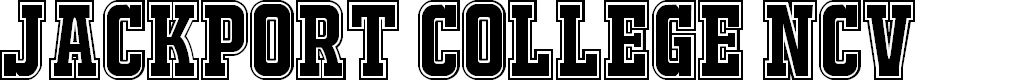 Preview image for JACKPORT COLLEGE NCV Font