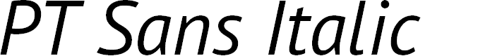Preview image for PT Sans Italic