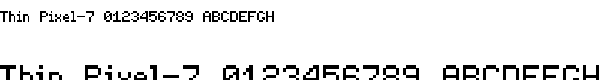 Preview image for Thin Pixel-7 Font