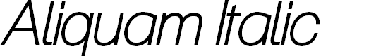 Preview image for Aliquam Italic