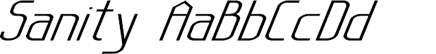 Preview image for Sanity Wide Italic