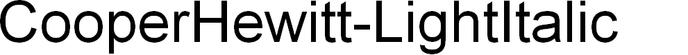 Preview image for CooperHewitt-LightItalic