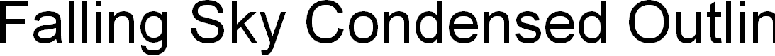 Preview image for Falling Sky Condensed Outline Oblique