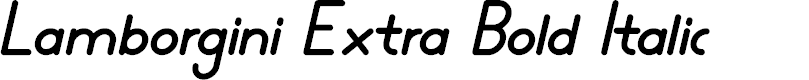 Preview image for Lamborgini Extra Bold Italic