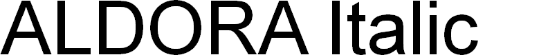 Preview image for ALDORA Italic