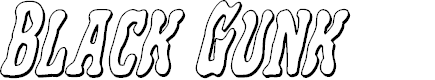 Preview image for Black Gunk 3D Italic
