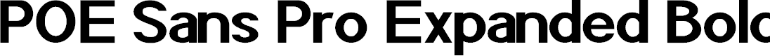 Preview image for POE Sans Pro Expanded Bold
