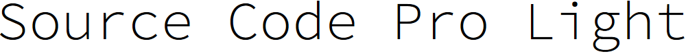 Preview image for Source Code Pro Light