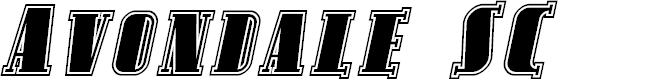 Preview image for Avondale SC Inline Italic