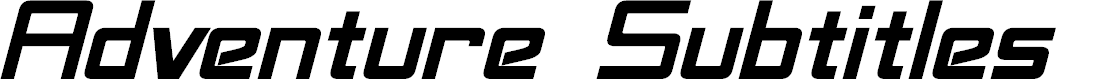 Preview image for Adventure Subtitles Bold Italic