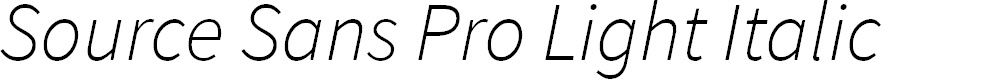 Preview image for Source Sans Pro Light Italic