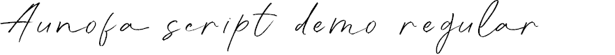 Preview image for Aunofa Script DEMO Regular
