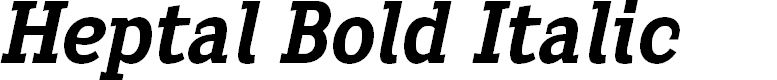 Preview image for Heptal Bold Italic