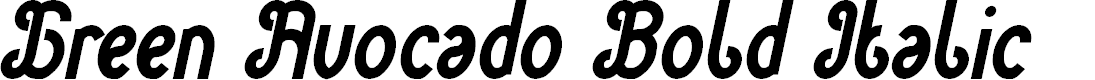 Preview image for Green Avocado Bold Italic