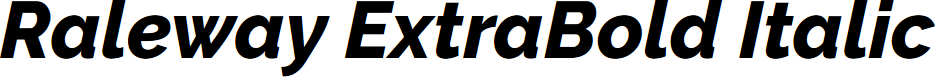 Preview image for Raleway ExtraBold Italic