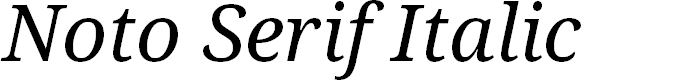 Preview image for Noto Serif Italic
