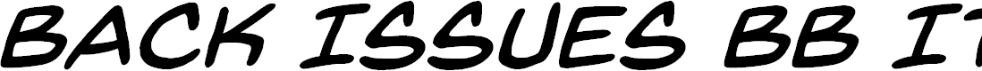 Preview image for Back Issues BB Italic