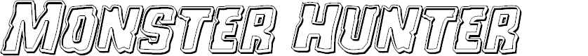Preview image for Monster Hunter Engraved Italic