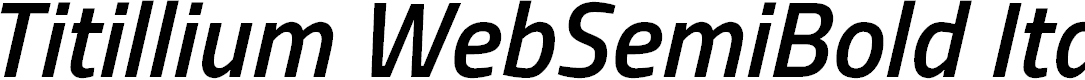 Preview image for Titillium WebSemiBold Italic