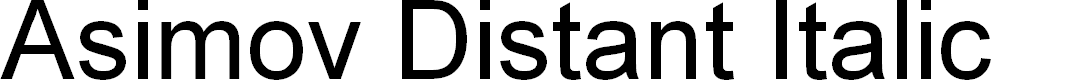 Preview image for Asimov Distant Italic