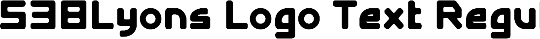 Preview image for 538Lyons Logo Text Regular