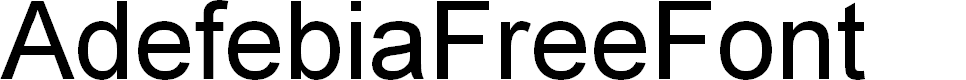 Preview image for AdefebiaFreeFont