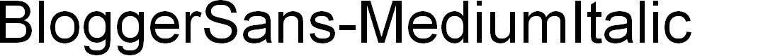 Preview image for BloggerSans-MediumItalic