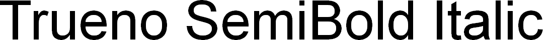 Preview image for Trueno SemiBold Italic