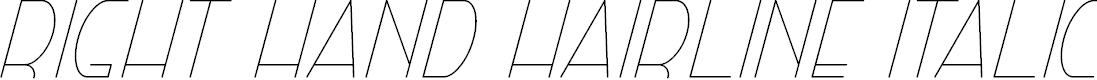 Preview image for Right Hand Hairline Italic