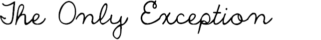 Preview image for The Only Exception