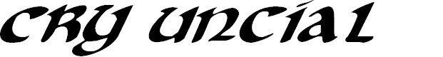 Preview image for Cry Uncial Italic