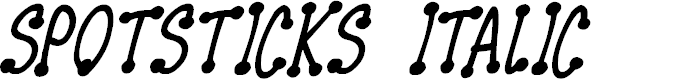 Preview image for Spotsticks Italic
