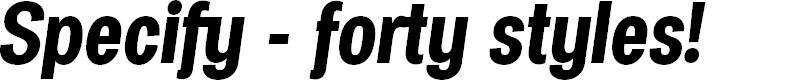 Preview image for Specify PERSONAL Condensed Bold Italic