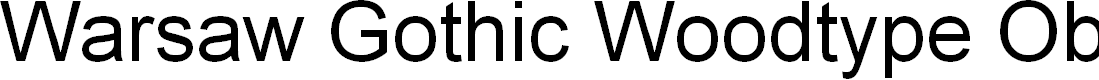 Preview image for Warsaw Gothic Woodtype Oblique