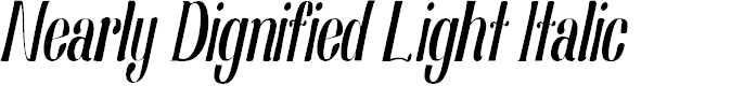 Preview image for Nearly Dignified Light Italic