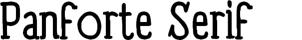 Preview image for Panforte Serif Regular