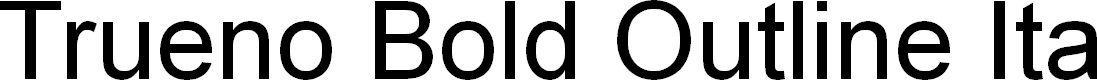 Preview image for Trueno Bold Outline Italic
