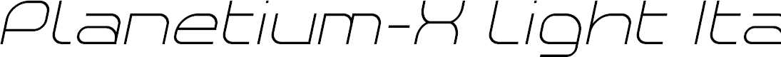 Preview image for Planetium-X Light Italic Demo