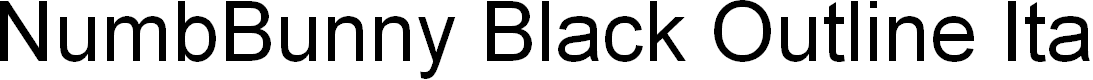 Preview image for NumbBunny Black Outline Italic