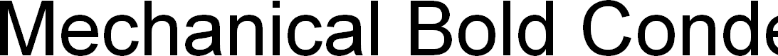 Preview image for Mechanical Bold Condensed
